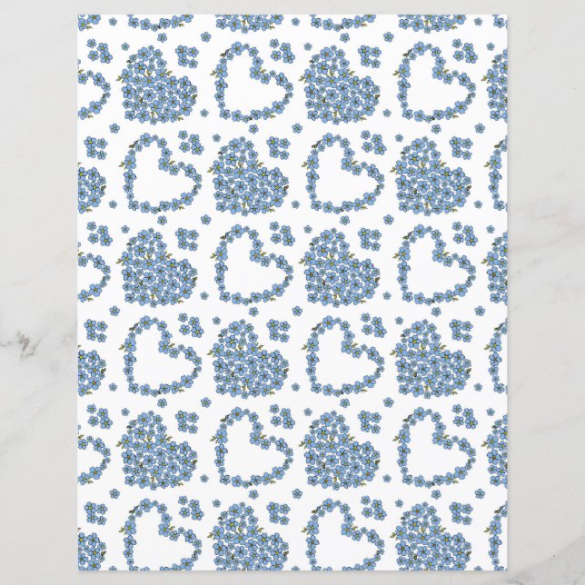 Glöm mig att inte blomma fält med hjärtan (Framsida)