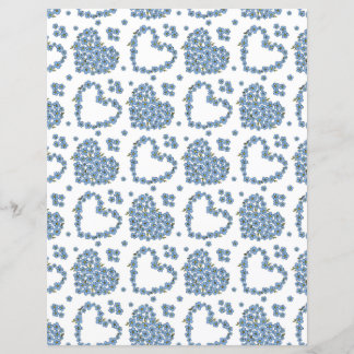 Glöm mig att inte blomma fält med hjärtan