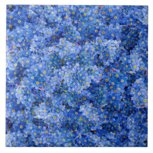 Glöm mig att inte blomma Mönster Kakelplatta