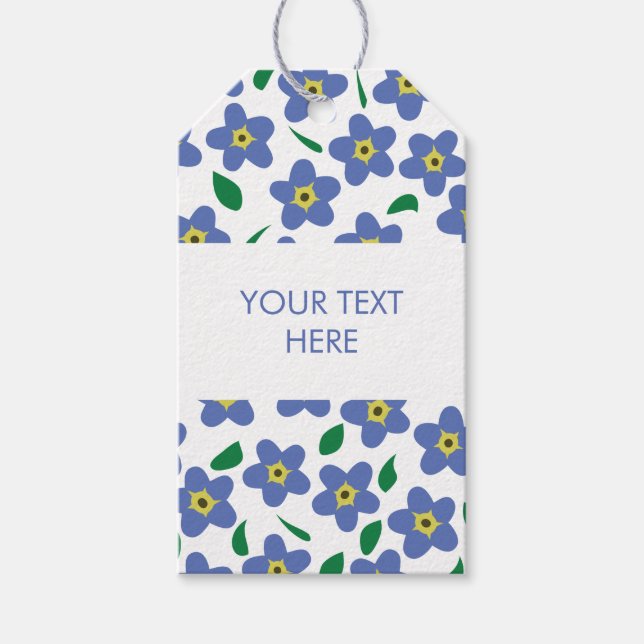 Glöm mig att inte ge Märkre, inga Tillfälle blommo Presentetikett (Framsidan)
