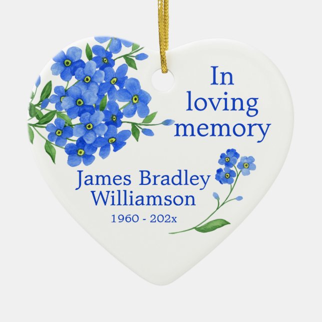 Glöm mig att inte vara Memorial Keepsak Julgransprydnad Keramik (Framsidan)