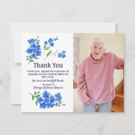 Glöm mig Ingen Blommigt Tack Funeral Sympathy