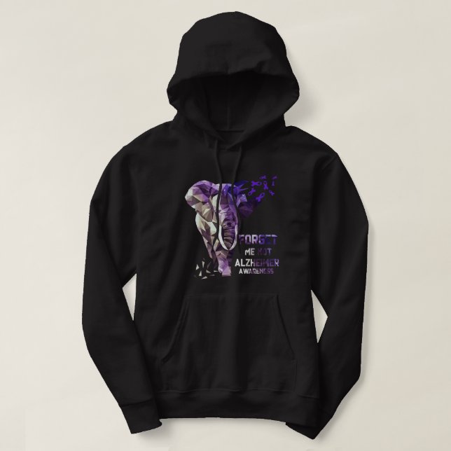 Glöm mig inte Alzheimers medvetenhet Hoodie (Design framsida)