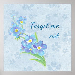Glöm mig inte att Anpassningsbar Watercolor Garden Poster