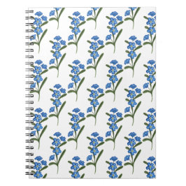 Glöm mig inte att blomma i den bärbara datorn Vita Anteckningsbok