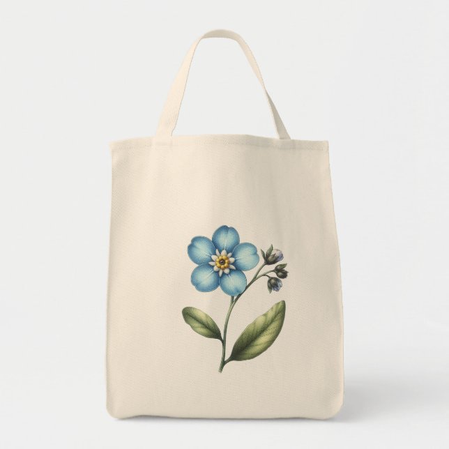 Glöm mig inte att blomma tygkasse (Framsidan)