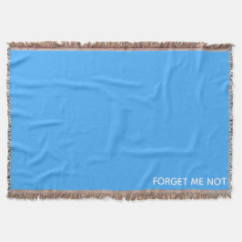 Glöm mig, inte blå färg namn filt