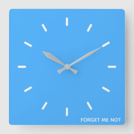 Glöm mig, inte blå färg namn fyrkantig klocka