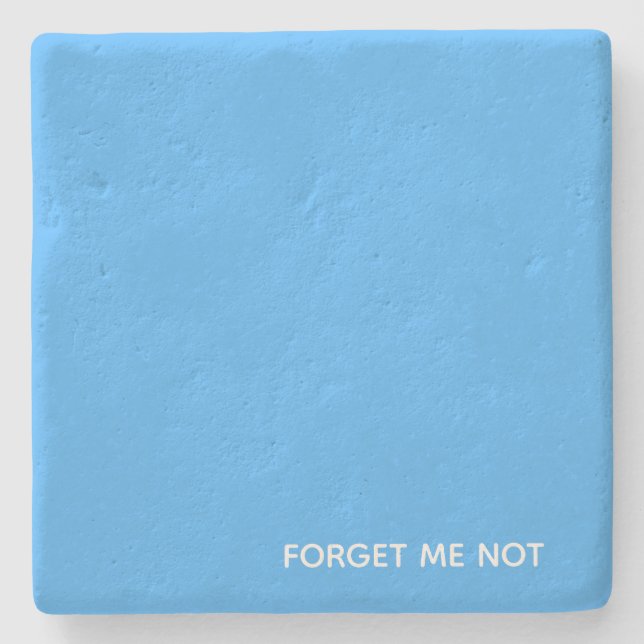 Glöm mig, inte blå färg namn stenunderlägg (Framsidan)