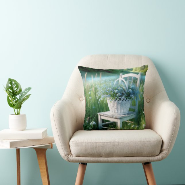 Glöm mig inte blomma Basket Kudde (Stol)