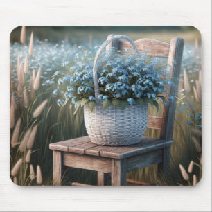 Glöm mig inte blomma Basket Musmatta