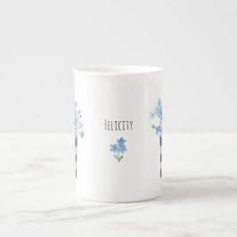 Glöm mig inte blomma keramiska Älskare Benporslin Mugg