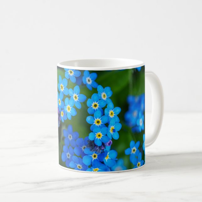 Glöm mig inte Blommigt Kaffe Mugg (Framsida höger)