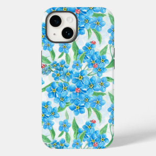 Glöm mig inte blommor och ladybuggar
