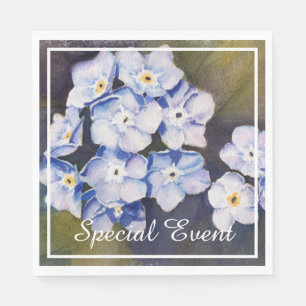 Glöm mig inte blommor pappersservett