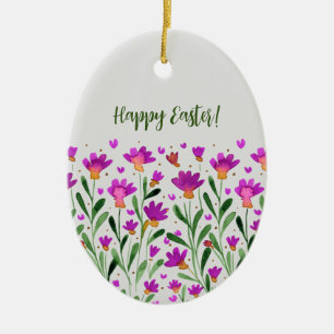 Glöm mig inte blommor Påsk Julgransprydnad Keramik