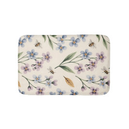 Glöm mig, inte blommor Shower Curtain Badrumsmatta