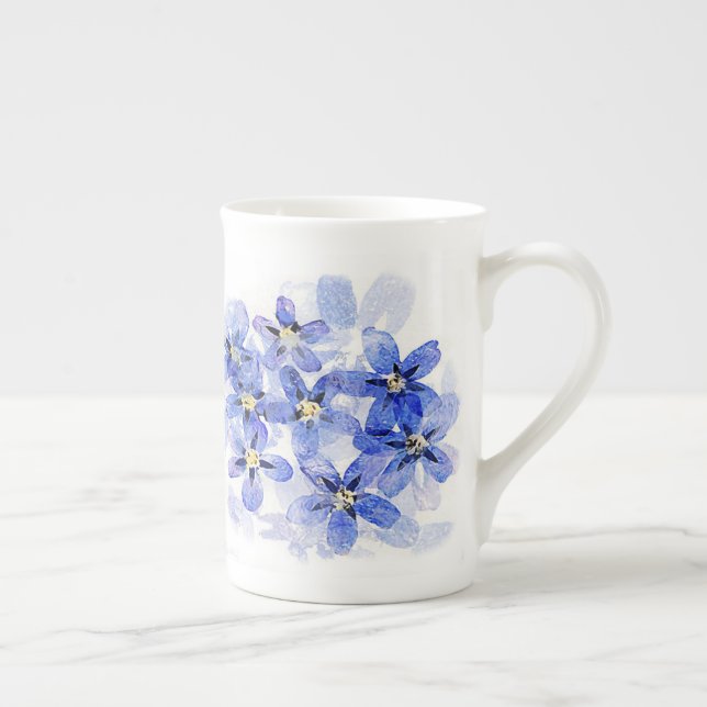 Glöm mig - inte Bone China mugg Benporslin Mugg (Höger)