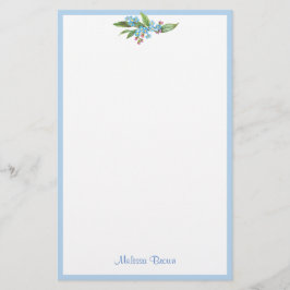 Glöm mig-Inte Bouquet Blåa blommor Cute Brevpapper