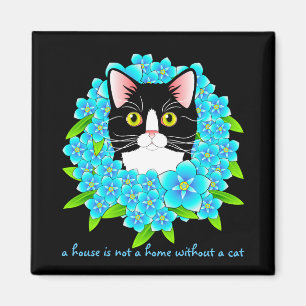 Glöm mig inte den gulliga och färgrika blommigte magnet