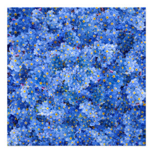 Glöm mig inte Flower Mönster Fototryck