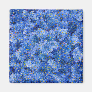 Glöm mig inte Flower Mönster Magnet