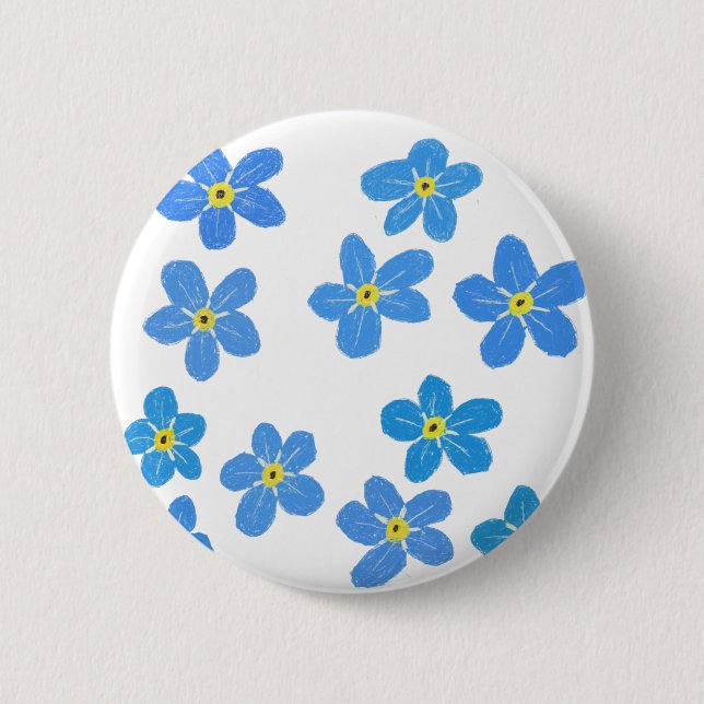 Glöm mig - inte Flowers Badge Knapp (Framsida)