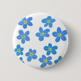 Glöm mig - inte Flowers Badge Knapp