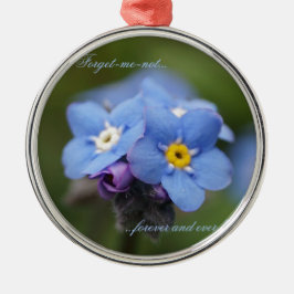 Glöm mig, inte för alltid! julgransprydnad metall