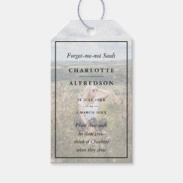 Glöm mig-inte Frö | Funeral Memorial Photo Presentetikett