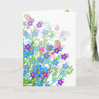 Glöm mig inte Garden Flowers Card