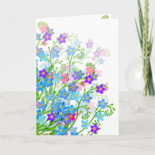 Glöm mig inte Garden Flowers Card Kort