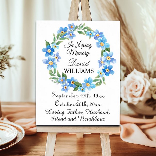 Glöm Mig Inte i Kärleksfull Minnestjänst Minnesmär Poster (Skapare uppladdad)