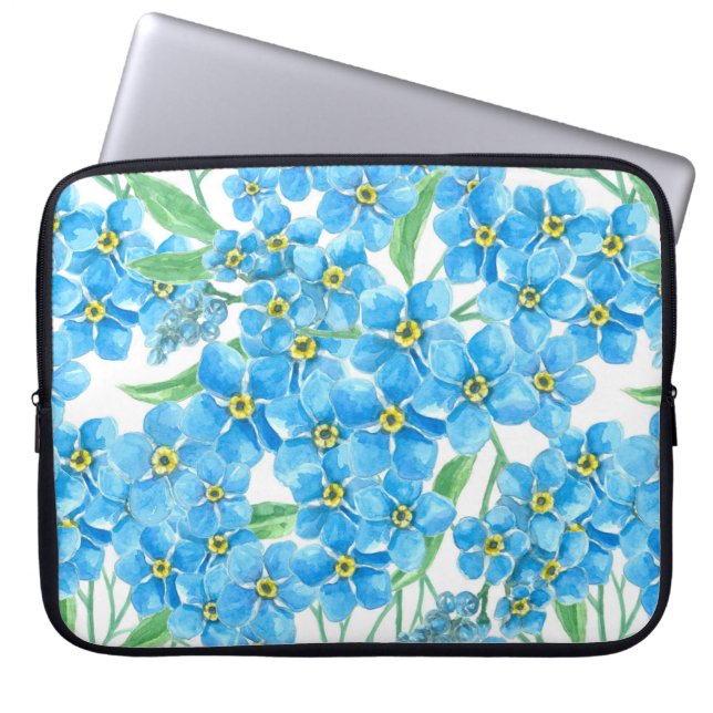 Glöm mig inte, inte sömlös mönster laptop fodral (Framsidan)