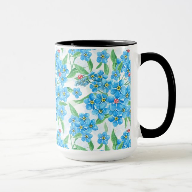 Glöm mig inte, inte sömlös mönster mugg (Höger)