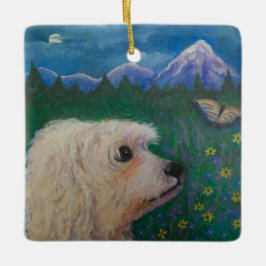 Glöm mig inte julgransprydnad keramik