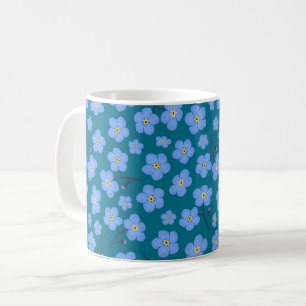 Glöm mig inte mönster kaffemugg