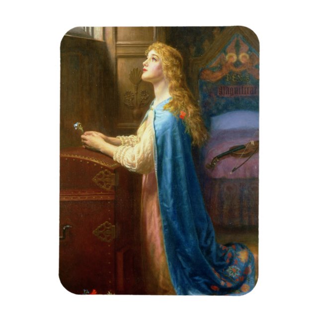 "Glöm mig inte" (olja på canvas) Magnet (Vertikal)