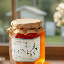 Glöm mig - inte parchment bi honung postmark 3x2" mat etiketter