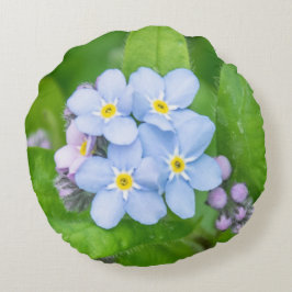 Glöm mig-inte rund kudde