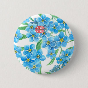 Glöm mig, inte sömlöst blommönster knapp