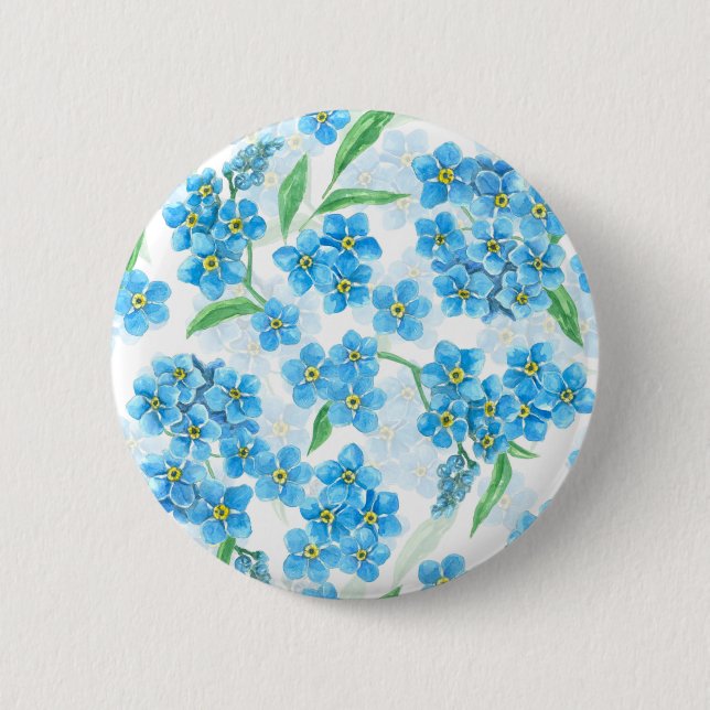 Glöm mig inte vattenfärgblommor knapp (Framsida)