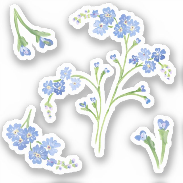 Glöm mig - inte vinylStickers Klistermärken (Framsida)