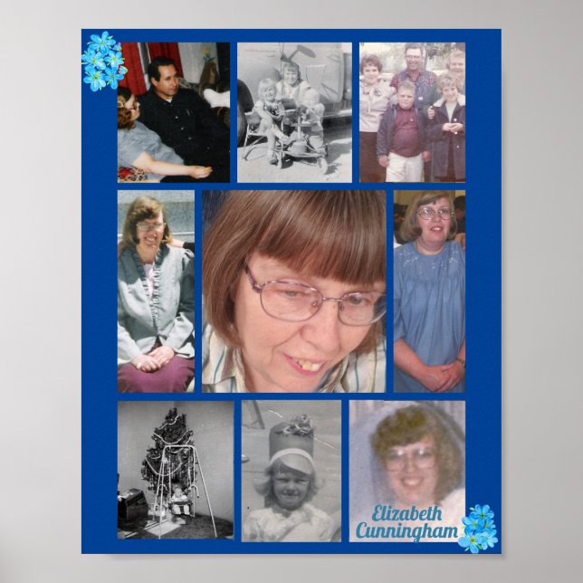 Glöm-Mig-Inter Minnesgåva 9 Foto Minnesmärke Poster (Framsidan)