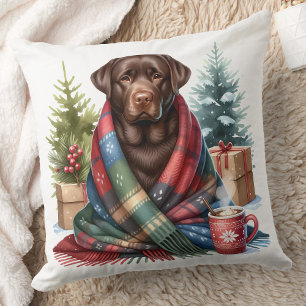 Glöm mig Knot - Black Labrador Kudde