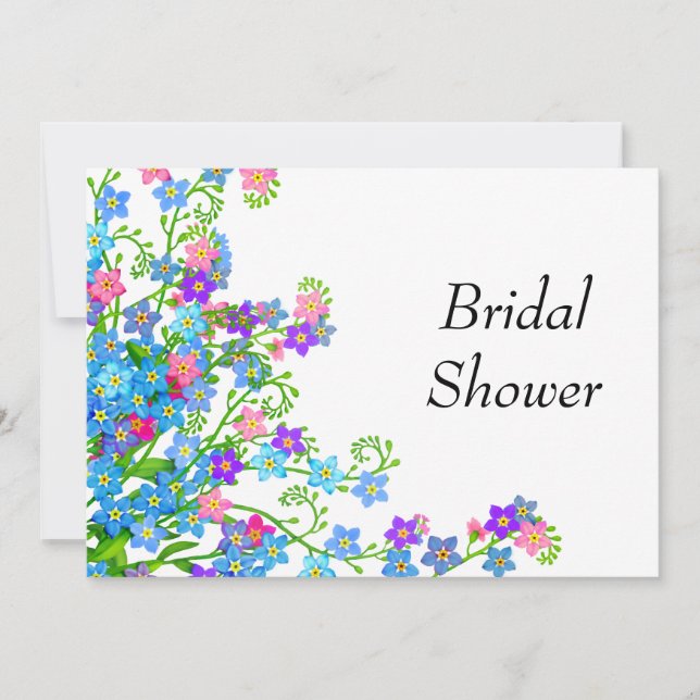 Glöm mig Nots trädgårds- möhippainbjudan Inbjudningar (Framsida)