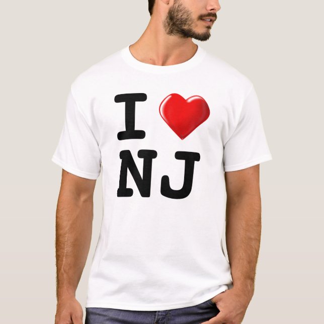 Glöm New York! Jag älskar nytt - jerseyen! Tee (Framsida)