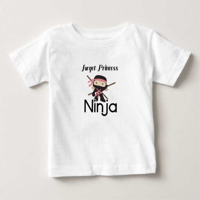Glöm Princess, jag vill vara ett Ninja MAN-barn T Shirt (Framsida)