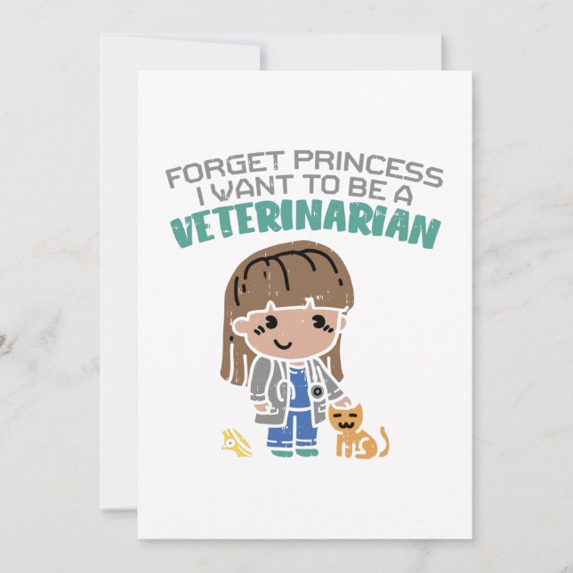 Glöm Princess jag vill vara veterinär. Julkort (Framsida)