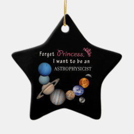 Glöm prinsessa - astrofysiker julgransprydnad keramik